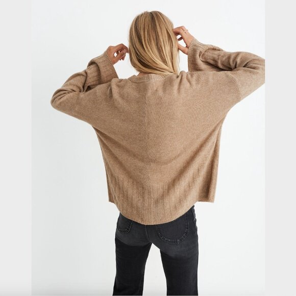 Madewell Light Brown Ayres Wide-Sleeve Pullover Sweater - Size XXS - Picture 3 of 13